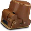 Megagear MG1680 Ever Ready Leather Camera Case compatible with Leica V-Lux 5, Panasonic Lumix DC-FZ1000 II - Light Brown
