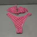 Women's Triangle Thong Bikini Sets Y2k Floral Cute Bikinis String Swimsuits Bathing Suit M