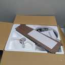 42 Inch Black Ceiling Fans with Lights and Remote, LED Low Profile Flush Mount Ceiling Fan for Bedroom, Living Room, Patio, Quiet DC Motor, 5 Blades