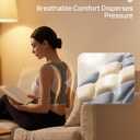 2 x OFIR Upper Back Posture Corrector for Women, After-Work Sofa Reading Support, Twin-Pressure System Back Straightener Posture Brace For Women, 3D Diamond Breathable Cushioning,High-Elastic Straps (Gray, XL)