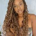 Goddess Bohemian Box Braids Crochet Hair - 18 Inch Crochet Braids with Curly Ends, 7 Packs Synthetic Braiding Hair Extensions for Black Women, M33/30/27