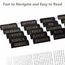 Bible Tabs, 72 Laminated Bible Tabs for Women and Men Study Bible, Easy to Read and Apply, Bible Index Tabs, Large Print Bible Book Tabs, Bible Study Supplies (Black)