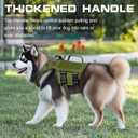 Dog Harness for Large Dogs Heavy Duty, Tactical No Pull Dog Harness with Molle System, Easy On and Off Service Dog Vest, Breathable Padded, Adjustable Reflective Pet Vest for Walking Hiking Training (Green, L(Neck:18-24",Chest:25-36"),45-80 lbs)