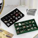 SPAKOWN Jewelry Drawer Organizer Inserts Set of 9, Jewelry Trays for Drawers Velvet Jewelry Organizer Tray Drawer Jewelry Organizers and Storage for Earring Ring Necklace Watch Bracelet (Black)