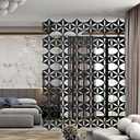 Felt Fiber Surface High Density Polyester Fiber Board 3D Flower Venus 14"x12" Hanging Room Divider Panel Cut Room Partition Home Decoratio(12 Pcs)(Black)