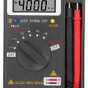 Digital Multimeter, Auto Ranging Pocket Digital Multimeter Digital Multi Tester - AC DC Voltage DC Current Resistance Diodes Capacitance Transistor Measuring Instrument (VC921)