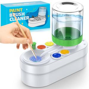 2026 Upgraded Paint Brush Cleaner: Art Supplies for Kids&Adults, Paint Station for Kids, Portable Water Circulation Paint Brush Washer Tool for Artists, New Year and Birthday Gifts for Kids&Adults