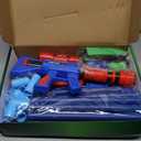 SpringFlower Shooting Game Toy for 5 6 7 8 9 10+ Years Olds Boys,2pk Foam Ball Popper Air Toy Guns with Standing Shooting Target,24 Foam Balls, for Kids