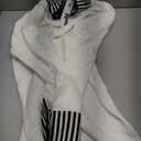 Color Block Sweater Dress for Women Mini - Long Sleeve, Mock Neck, Short Knit Dresses, Casual Fall Dresses (Medium, White)