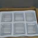 CONNOO 6 Pack Square Glass Vase 5" x 5" x 5", Clear Bulk Flower Vases for Centerpieces, Square Glass Cube Vase Floating Candle Holders for Wedding Party Home Decor