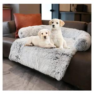 Tinaco Calming Dogs/Cats Bed Mats, Dog Pad Washable Removable Couch Cover, Plush Long Fur Mat for Pets, Waterproof Lining, Perfect for Dogs and Cats (Gradient Gray, 36"x31")