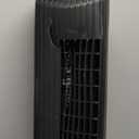 Amazon Basics Ventilador de torre oscilante de 60 grados de 28 pulgadas para dormitorio, sala de estar, oficina, con 3 velocidades, control mecnico intuitivo, negro, 35 W, 27.8 pulgadas de alto x 9.4