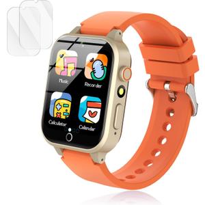 Luyiilo Kids Games Watch, with 26 Puzzle Games, Touch Screen, HD Camera, Alarm Clock, Toys for Ages 3-12 Years Old.Birthday Gift for Boys Girls (Orange)