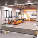 Amorho Gym Mirror 90''x48''(3pcs 48''x30''), Tempered Glass, Frameless Full Body Mirror for Home, Yoga Studios, Dance Rooms, Garage Gyms.