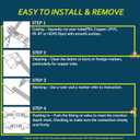 Push Fit End Cap, Push Fit Coupling, Push-to-Connect Plumbing Fittings, Brass Straight Plumbing Fittings with Disconnect Clip, Push-to-Connect, CPVC (1/2", 6 Pcs)