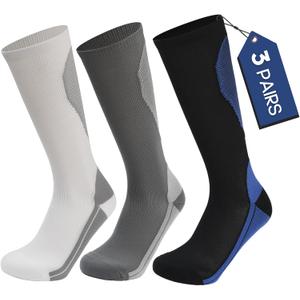 Mens Socks Women Soft Athletic Socks for Sports Running and Daily Comfort (Medium, White+black+gray)