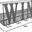 Southern Homewares Wine Bottle Rack & Glass Holder  Shabby Chic Vintage Decor for Kitchen or Bar, Wine Display Shelf, SH-10228