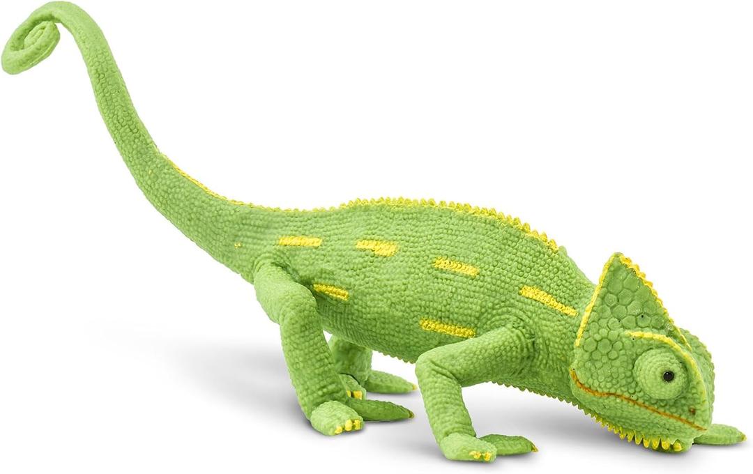 Safari Ltd. Veiled Chameleon Baby Figurine - Detailed 6.75" Plastic Model Figure - Fun Educational Play Toy for Boys, Girls & Kids Ages 18M+