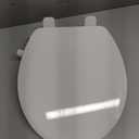 GenieBidet Right Side Bidet Toilet Seat Round - Round Bidet Toilet Seat with Adjustable Self-Cleaning Nozzles, Attachment, T Adapter & Bottle - Non Electric Bidet Seat