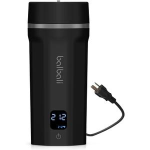 balbali 18.6oz Portable Kettle for Travel 100-250V Dual Voltage for International/Global/Europe - 6 Preset Travel Electric Kettle Hot Water Boiler/Heater/Warmer/Tea Maker - Black (550mL)