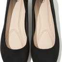 Shupua Flats for Women Round Toe Flat Shoes Dressy Black Ballet Flats Comfortable Womens Dress Shoes Ballerina Flats for Work