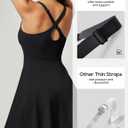 Heathyoga Tennis Dresses for Women Athletic Dress with Shorts Underneath Workout Dress with Pockets Summer Golf Outfits (Black, M)