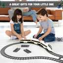 MANNIDOO Classic City Train Tracks, 54 Pieces Railroad Track with 32 Curved, 20 Straight and 2 Switch Train Tracks, Train Expansion Accessories Compatible with All Major Train Tracks