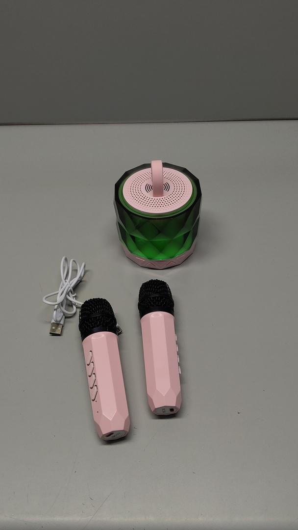 Mini Karaoke Machine for Kids - Portable Bluetooth Karaoke Speaker with 2 Wireless Microphones and Party Lights Toy Ages 3-12+,Birthday Gifts for Girls Boys Family Home Party