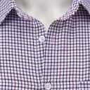 Mens Gingham Button Down Shirt Long Sleeve Dress Shirts Business Casual Shirts with Pockets (White, XXL)