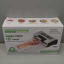 Gasbye Vacuum Sealer Machine, 95kPa Food Sealer with Double Heat Seal for Dry/Moist Food, Easy-lock Handle, Built-in Bag Storage & Cutter, Progress Display, Removable Drip Tray, Silver