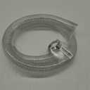 Flexible Hose 1 1/2" id - 5ft Clear PVC Spiral Steel Wire Reinforced Vinyl Tubing 1.5 inch Plastic Vacuum Pipe Flex Suction Hose for Dust Collection Boat Marine Pump, Drain Water Fuel Gas
