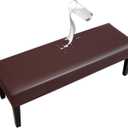 FUANGUI PU Waterproof Bench Cover, Stretch Dining Bench Cover for bedrooms, Living Rooms, Kitchens, Protector Chair Bench Piano Bench Seat Covers Stool Slipcover Removable, Washable - Coffee