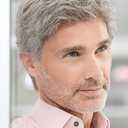 Sallcks Mens Short Grey Wig Natural Layered Costume Halloween Wigs Synthetic Heat Resistant Hair Replacement Wigs for Male Guys
