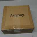 Anyday 5.5-Cup Square Glass Food Storage with Glass Lid | Plastic-Free Meal Prep & Microwave Cookware | Stackable Airtight Storage Container with Vented Lid for Microwave-Safe Reheating