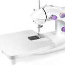 Portable Sewing Machine with Extension Table and Light, Mini Handheld Sewing Machine with Upgraded, Two Threads Double Speed Double Switches, Easy to Use for Kids, Beginners and DIY