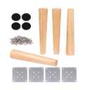 12 Inch 4PCS Sofa Legs Wood Color Tapered Reliable Wood Furniture Cabinets Legs Sofa Feet