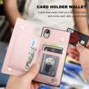 Bocasal Wallet Case for iPhone Xr Wallet Case with Credit Card Holder Premium Soft PU Leather Kickstand Shockproof Magnetic Closure 6.1 inch(Rose Gold)