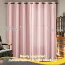 NICETOWN 100% Blackout Pink Curtains for Girls Room 2 Panels, W42 x L63 in per Panel, Privacy Protection & Thermal Insulated Grommet Window Drapes for Nursery Bedroom