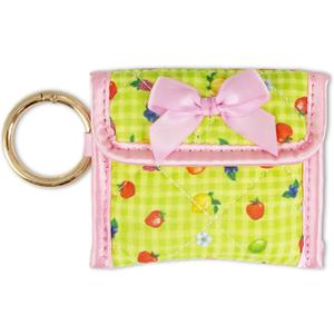 Sonix Quilted Earbud Pouch | Premium Cotton Bag Charm for AirPods, Keychain Storage Case Cover with Carabiner Ring | Strawberry Shortcake Berry Besties Rainbow