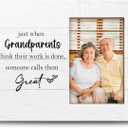 Promoted to Great Grandparents 8x10 Picture Frames, Great Grandparents Wood Photo Frame, Family Gifts Gift Picture Frame for Wall and Tabletop Display