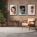 16x24 Picture Frame Black 3 Pcs set can Display on the Wall
