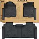 Floor Mats for 2019-2026 Chevrolet Silverado/GMC Sierra 1500 & 2020-2026 2500HD/3500HD Crew Cab (w/Rear Under-seat Storage), All-Weather TPE Custom Fit Floor Liners