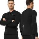GoldFin Wetsuit Top Men, 2mm Wetsuits Jacket Long Sleeve Neoprene Tops for Water Sports Aerobics Diving Surfing Swimming, XS
