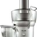 Breville BJE200XL Juice Fountain Compact Centrifugal Machine, 25 fl oz, Silver