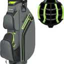 Cart Golf Bag 15 Way Organizer Divider Top Golf Club Bags Lightweight Golf Cart Bags for Men Women with Cooler, Rain Cover
