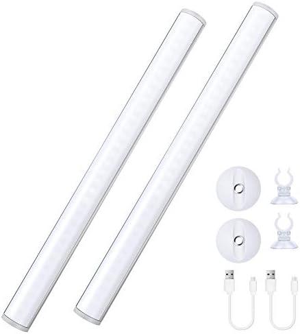 Benature LED Mirror Lights Portable Rechargeable Vanity Light 3 Brightness Touch Control Makeup Light for Bathroom Dressing Room 2 Packs