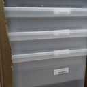 IRIS USA File Box File Organizer Plastic File Box for Letter/Legal File, BPA-Free Plastic Storage Bin Tote Organizer w/Secure Latching Lid and Easy-Slide Pad, Clear 35 Qt. 4Pack