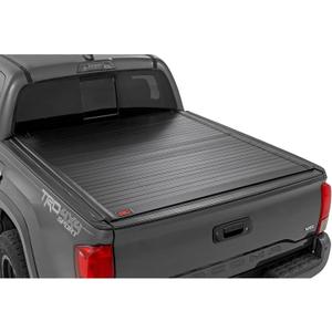 Rough Country Hard Roll-Up Tonneau Cover for Toyota Tacoma (2016-2023) - Aluminum Truck Bed Cover, Fits 5' Bed