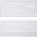 Idyllize Rectangular 5 Pieces of 15 by 6 Inch Clear Thick Plastic Heavy Duty Sturdy Plant Saucer Drip Trays for pots, Window Sills and Window Shelf (15"x6") (Rectangle)