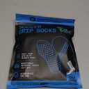 Lux Dual Grip Socks - Soccer Grip Socks for Men and Women. GripArray Performance & Comfort (Small, Blue)